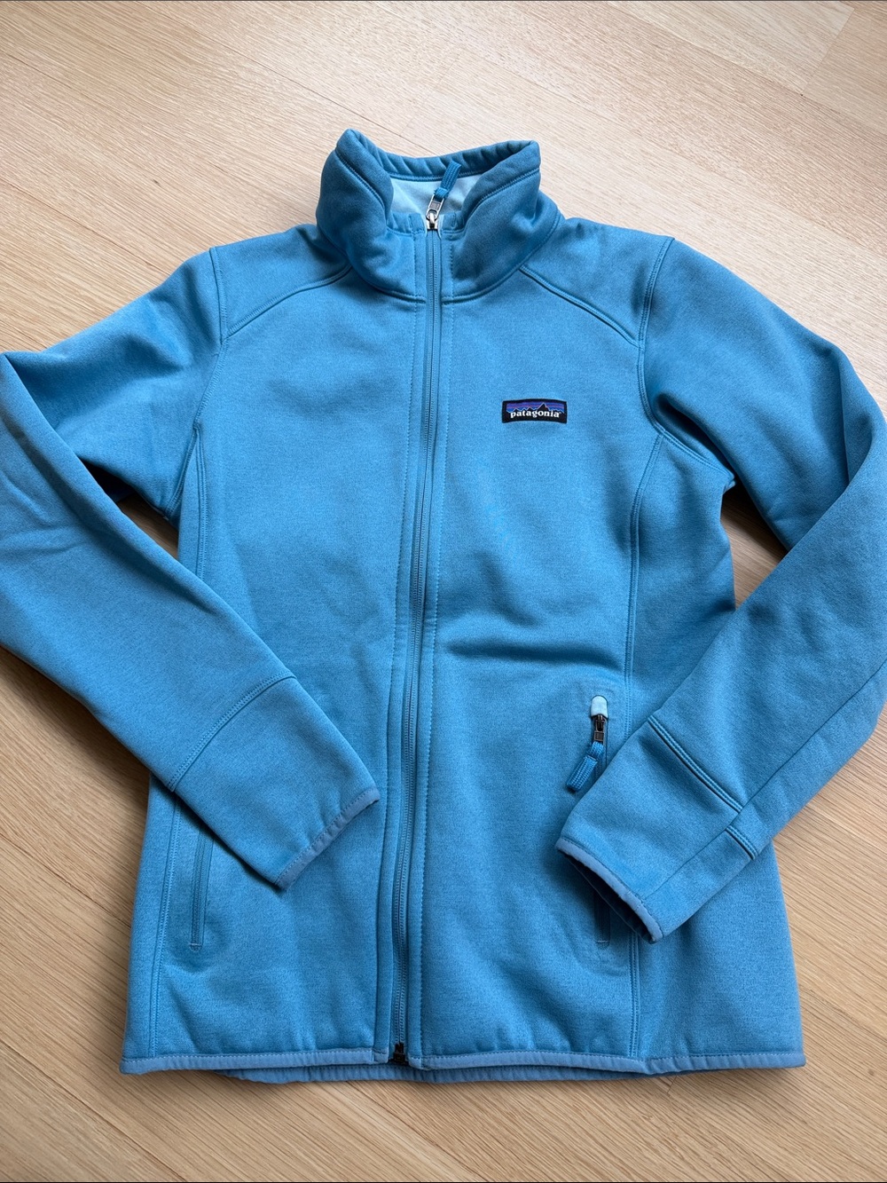 Patagonia Women Blue Full-Zip Tech Fleece Sweater Jacket Size S